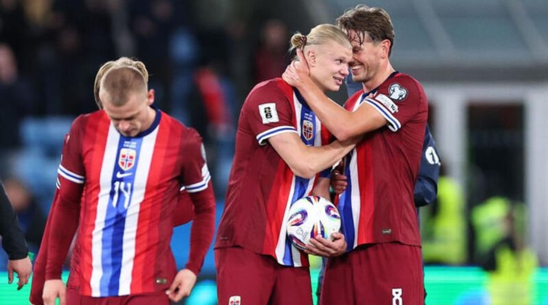 哈兰德帽子戏法挪威队取胜