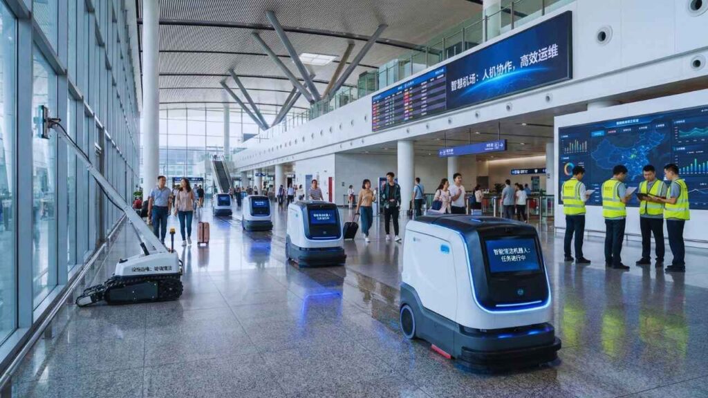 机场与大型场馆清洁与设施运维机器人