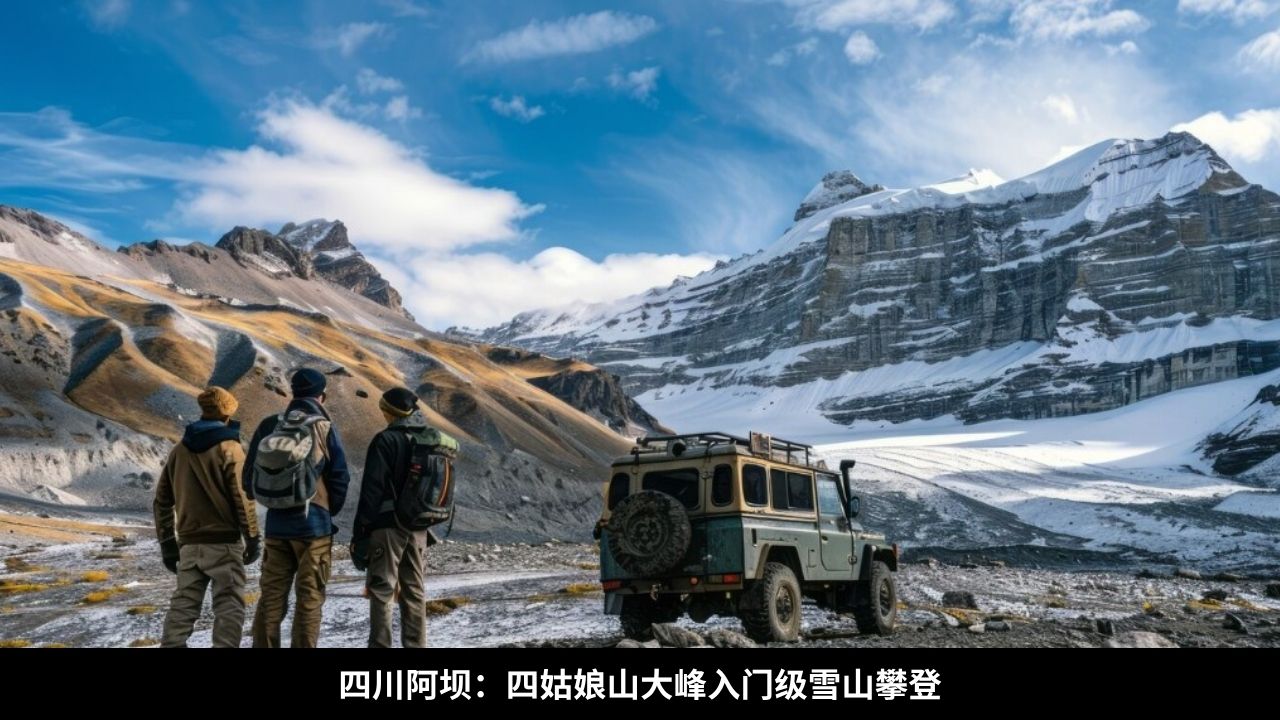 四川阿坝：四姑娘山大峰入门级雪山攀登