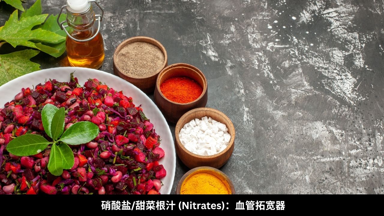 硝酸盐甜菜根汁 (Nitrates)：血管拓宽器