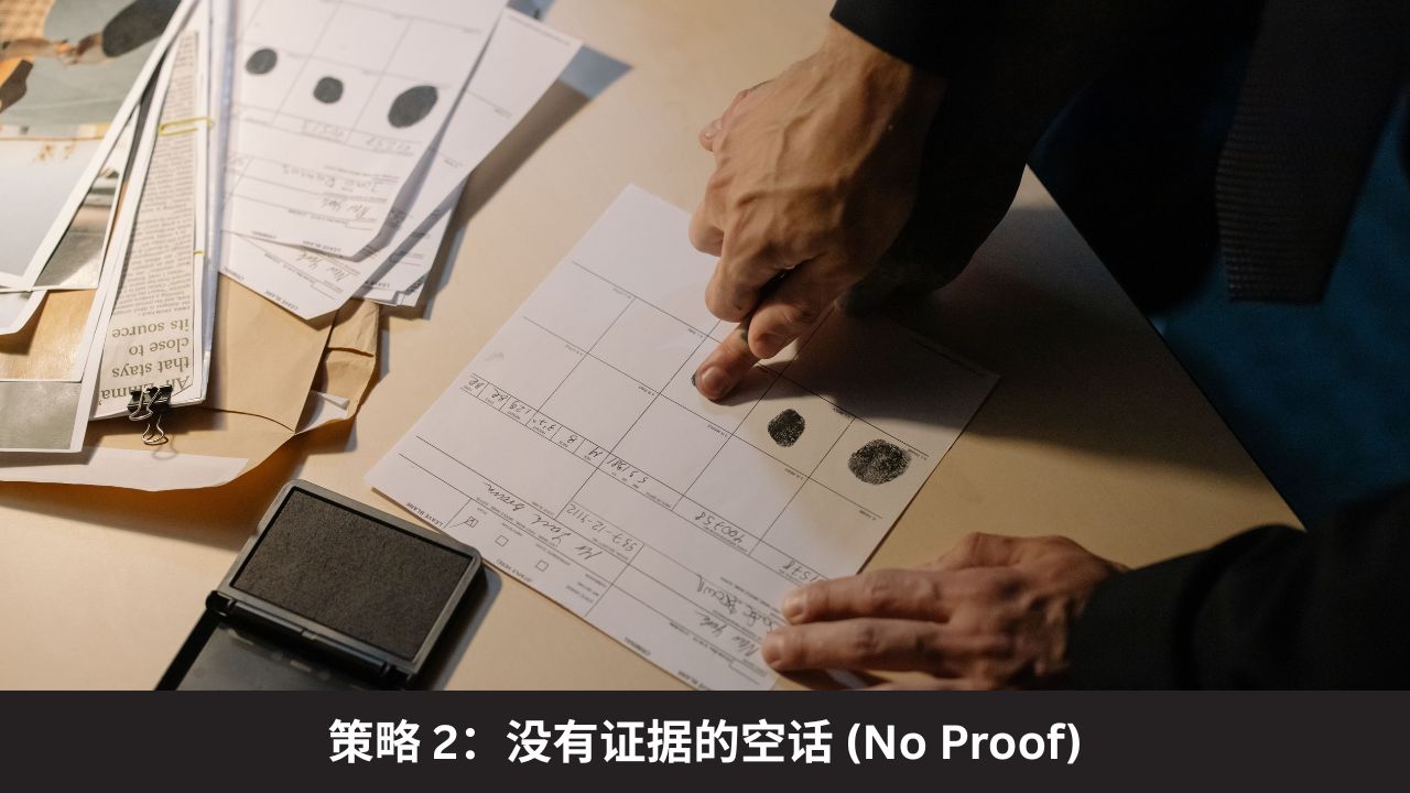 策略 2：没有证据的空话 (No Proof)